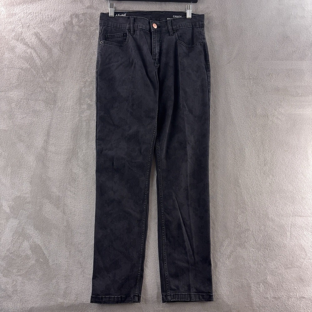 Mugsy Jeans Mens Size 31x30 Black Camo Flex Stretch Slim Fit Comfort Denim
